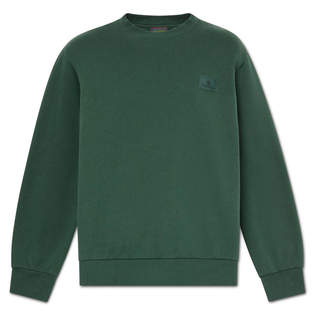 Felpa Uomo Verde Silicon Badge Boot Brand Crew Sweatshirt TBC0YHBC398