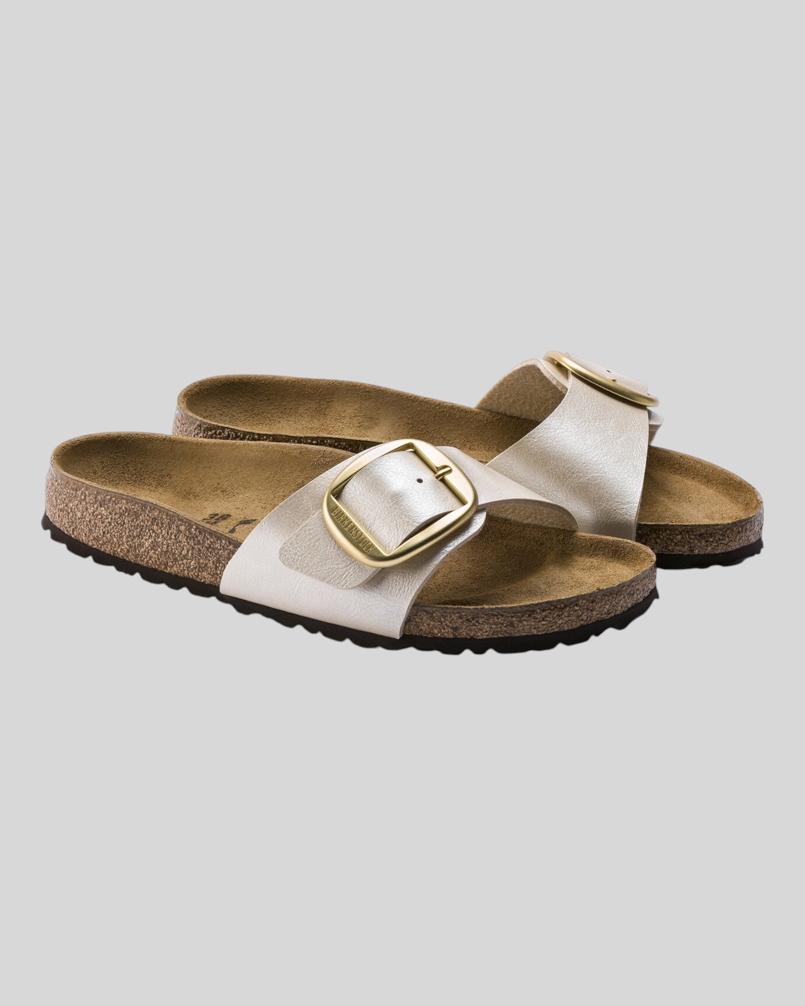 Sandalo Donna Madrid Big Buckle Graceful Pearl White 1015279 Birkenstock