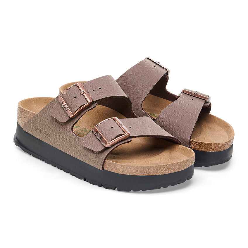 Arizona Donna Mocca Pap Flex Platform Birkoflor Papillio by Birkenstock 1027417