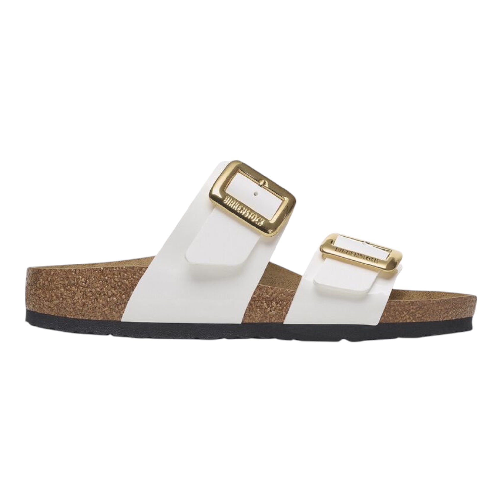 Sydney Donna Cushion Buckle Birko Flor Patent White 1029438 Birkenstock