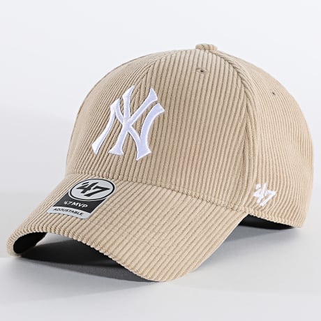 Cappellino con Visiera 47 Brand MLB New York Yankees Thick Cord Khaki Beige B-THCKM17EWS-KHA