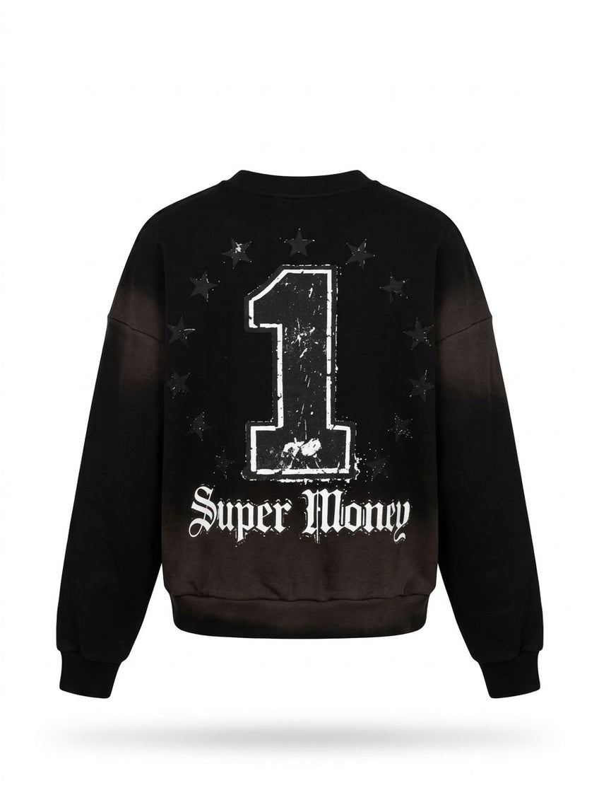 Felpa Girocollo Uomo Art Super Money Simply Hoodie Grillz Nero ART. GRILLZ BLACK VERSION SIMPLY HOODIE COL: BLACK