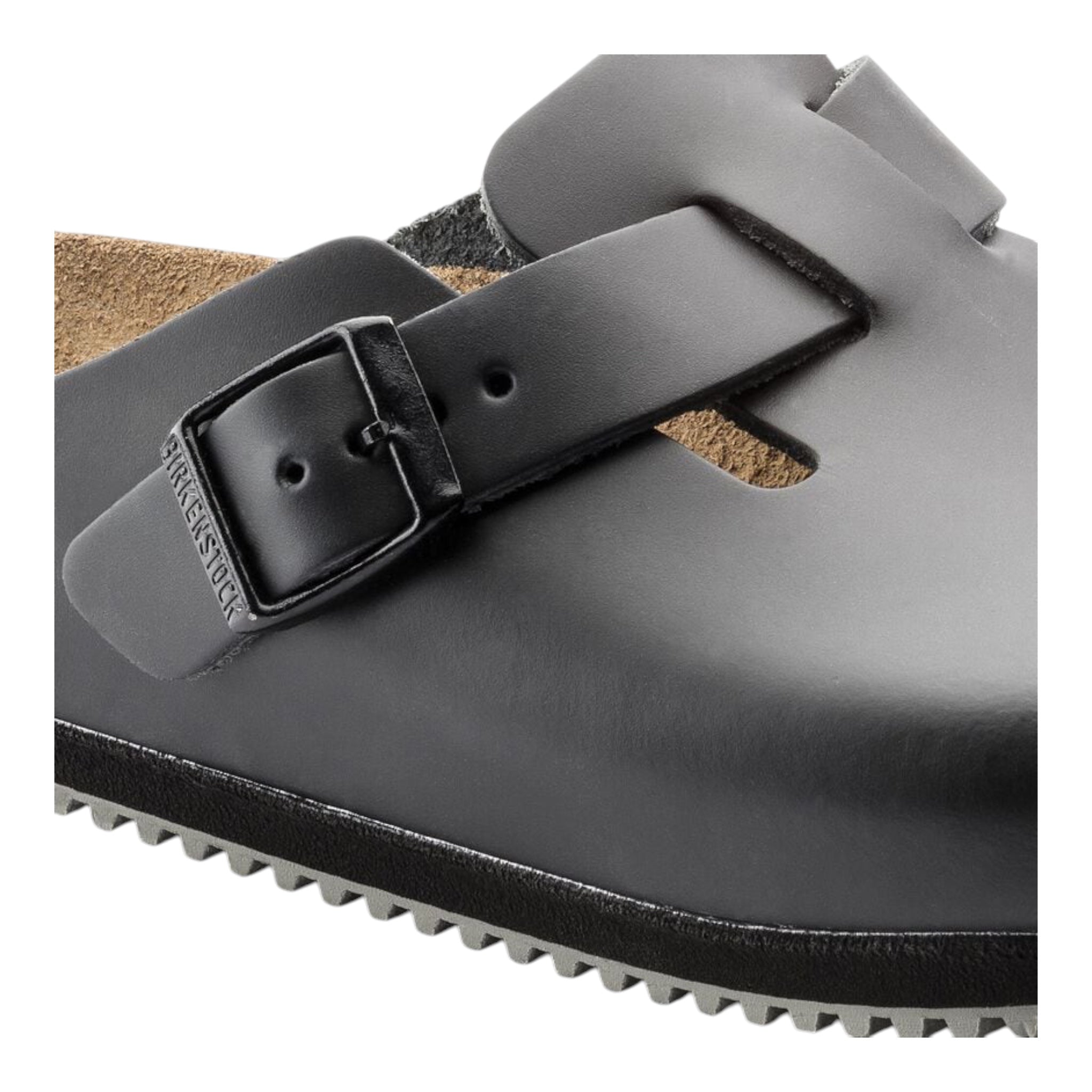 Sandali Boston Super Grip Pelle Naturale Nero 0060196 Birkenstock