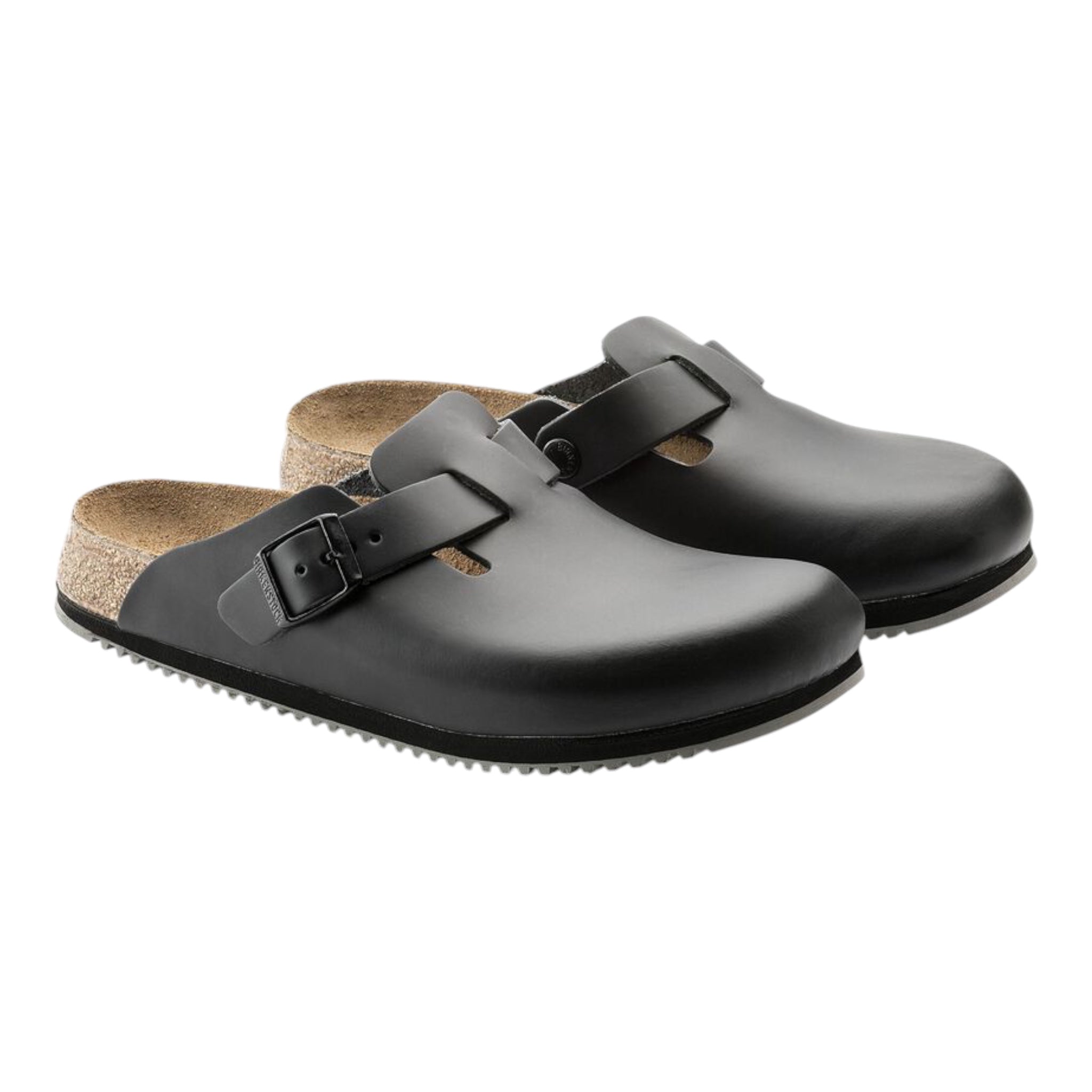 Sandali Boston Super Grip Pelle Naturale Nero 0060196 Birkenstock