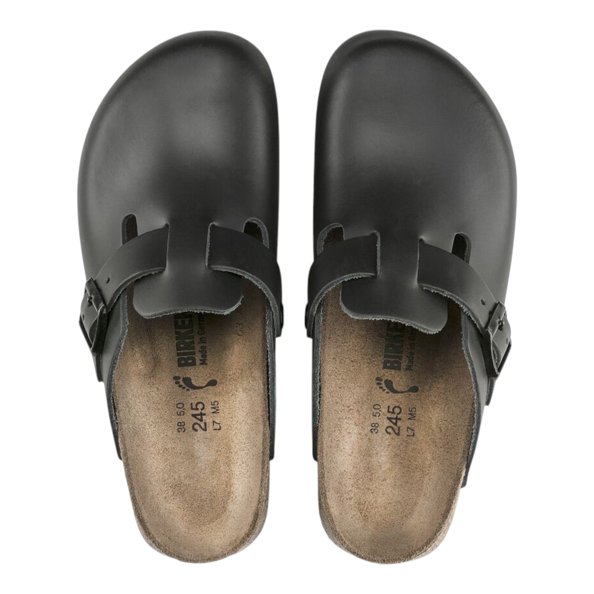 Sandali Boston Super Grip Pelle Naturale Nero 0060196 Birkenstock