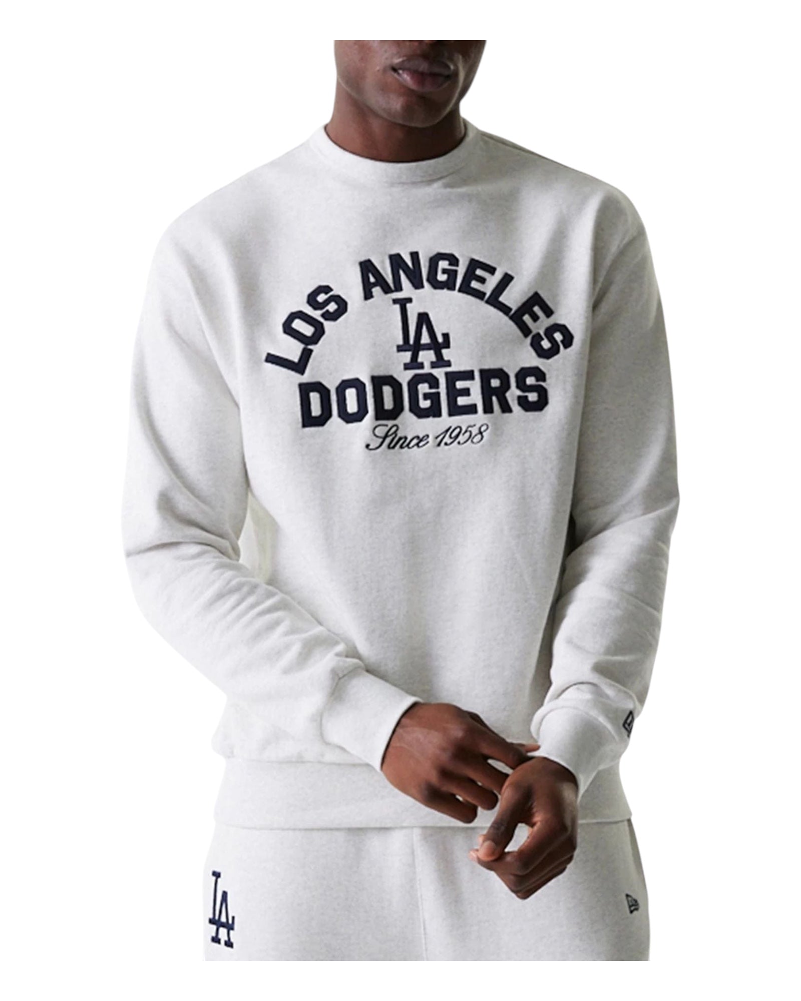 Felpa Girocollo Oversize LA Dodgers MLB Heritage Grigio 60684324 New Era