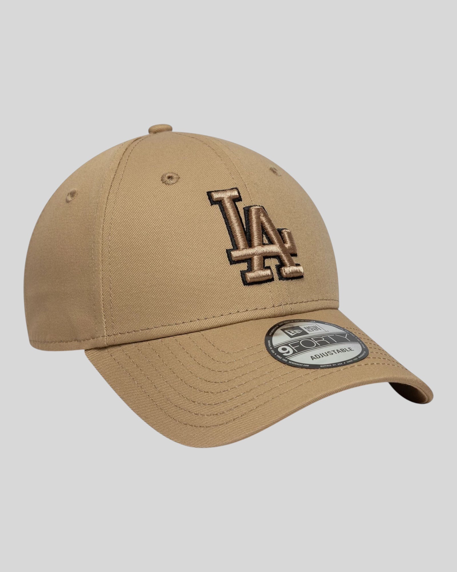 Cappello Con Visiera 9Forty LA Dodgers MLB Team Outline Beige Chiaro 60771713 New Era