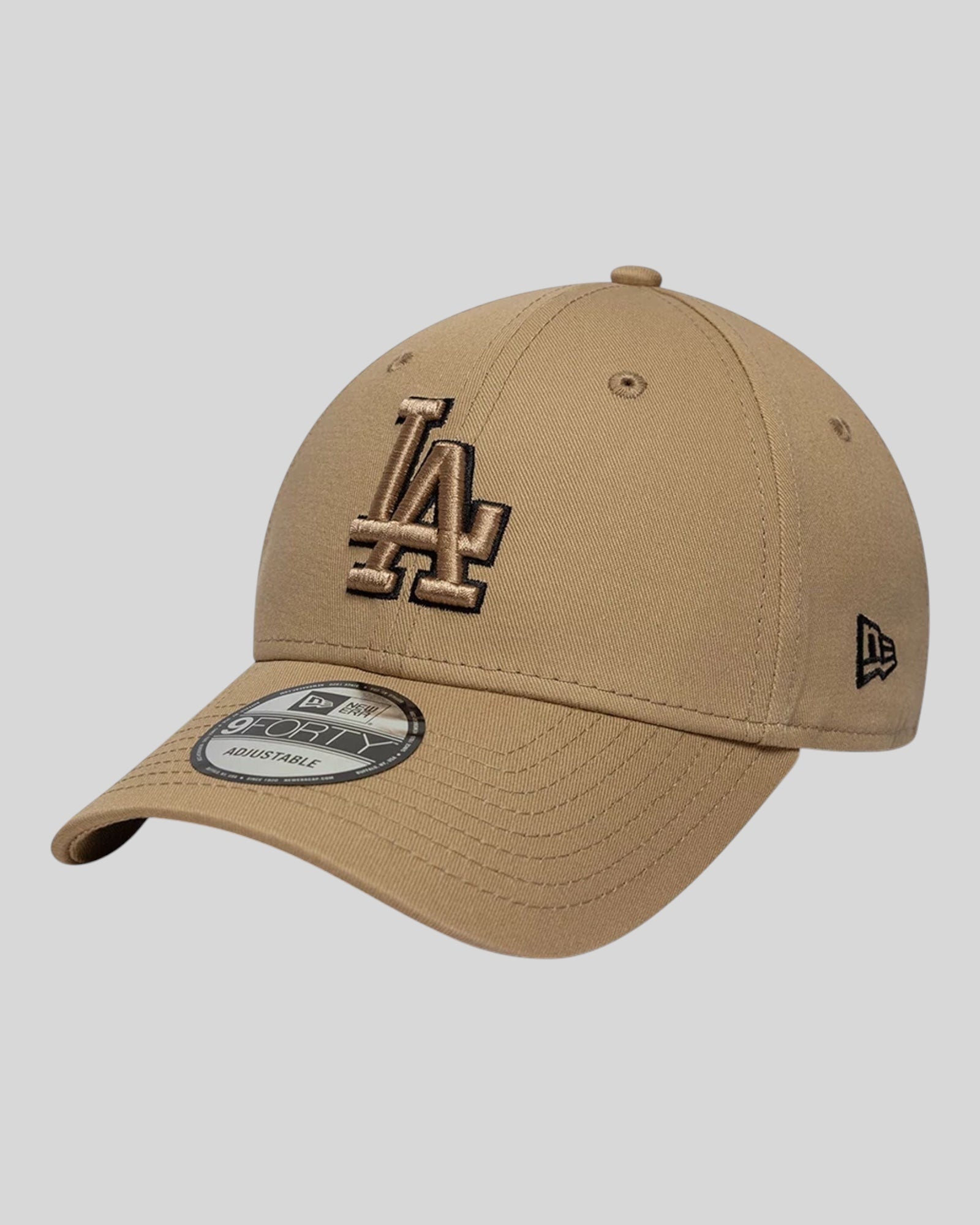 Cappello Con Visiera 9Forty LA Dodgers MLB Team Outline Beige Chiaro 60771713 New Era