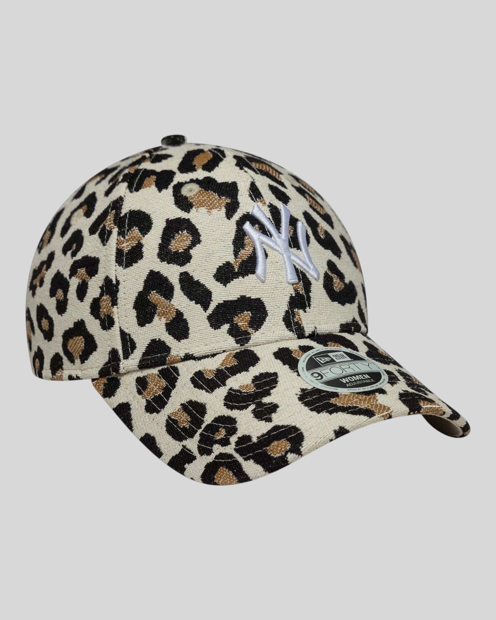 Cappello Con Visiera 9Forty New York Yankees MLB Leopard Midi Beige Chiaro Donna 60771750 New Era