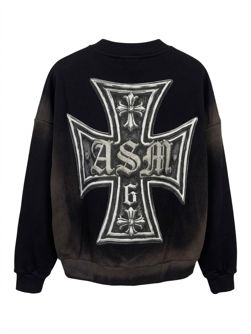 Felpa Girocollo Uomo Art Super Money Cross Western Simply Hoodie Nero ART. CROSS WESTERN SIMPLY HOODIE COL: BLACK