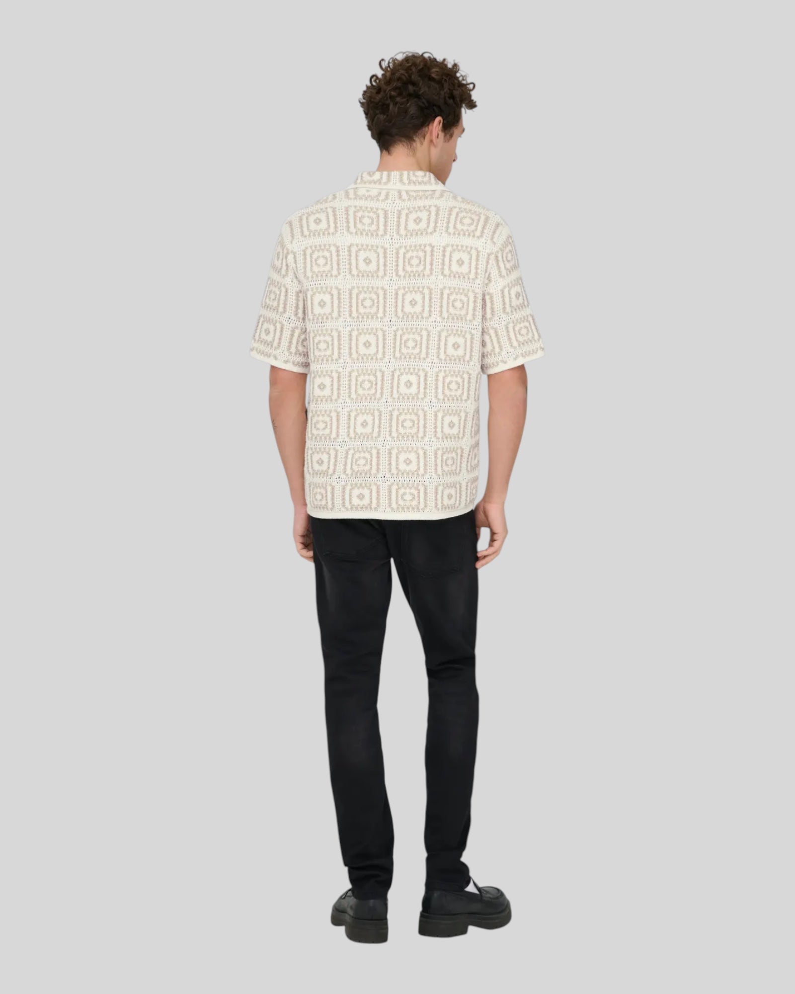 Camicia In Maglia Onsbart Relaxed Knit Egret/Silver 22033329 Only & Sons