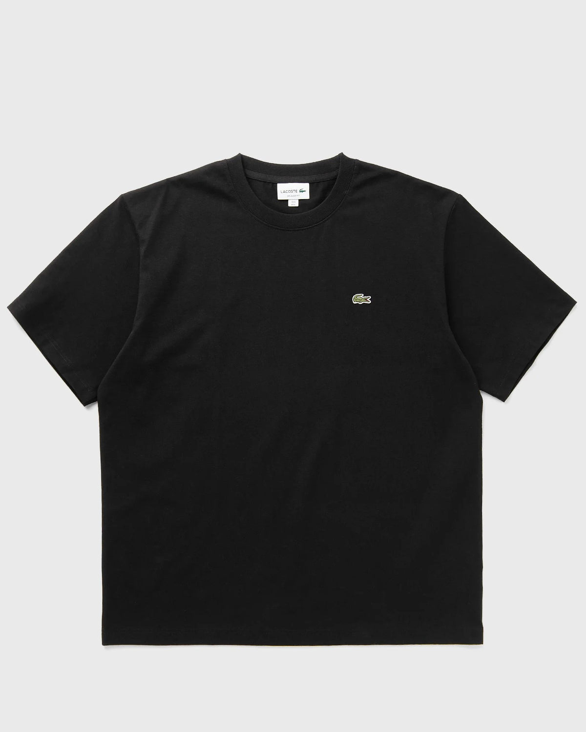 T-Shirt Uomo Lacoste Nera in Jersey di Cotone Pesante TH0876-00-031