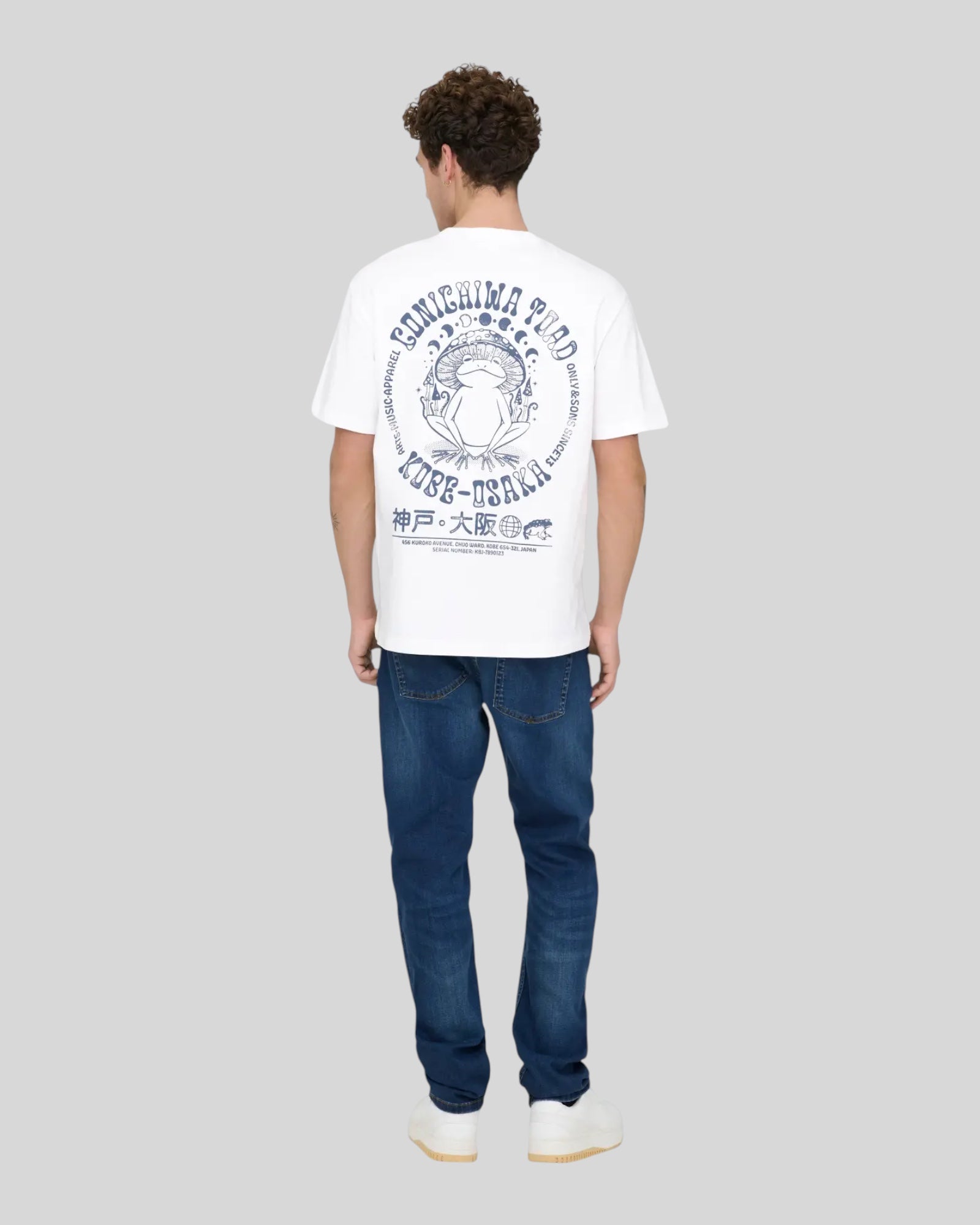 T-Shirt Onsfred Life Relaxed Tee Print Bianca 22038836 Only & Sons