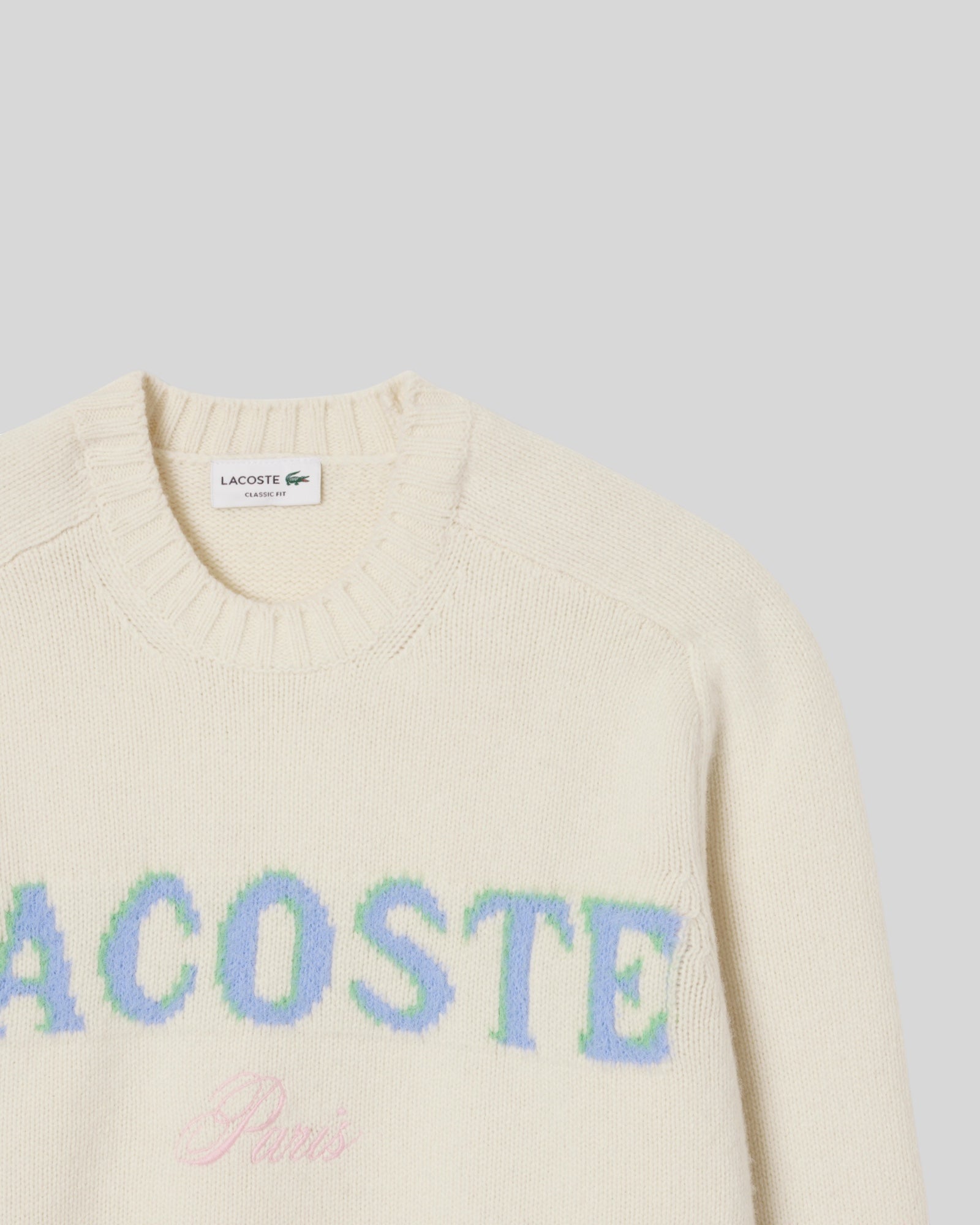 Maglione Girocollo In Lana Bianco AH5202-00-A9I Lacoste