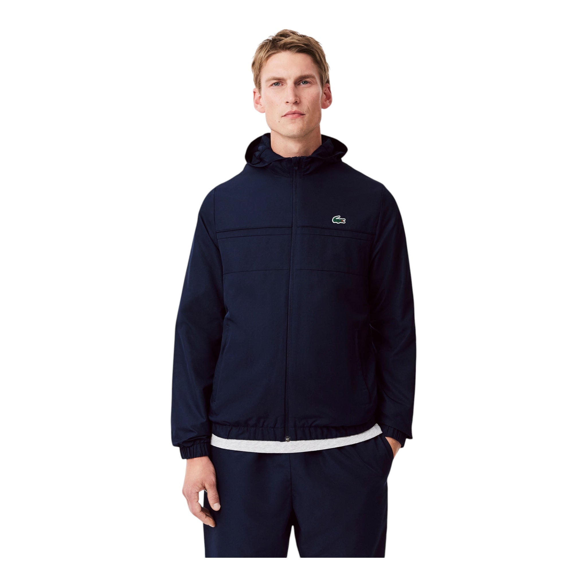 Tuta Monocolore In Taffetà Blu Relaxed Fit Lacoste
