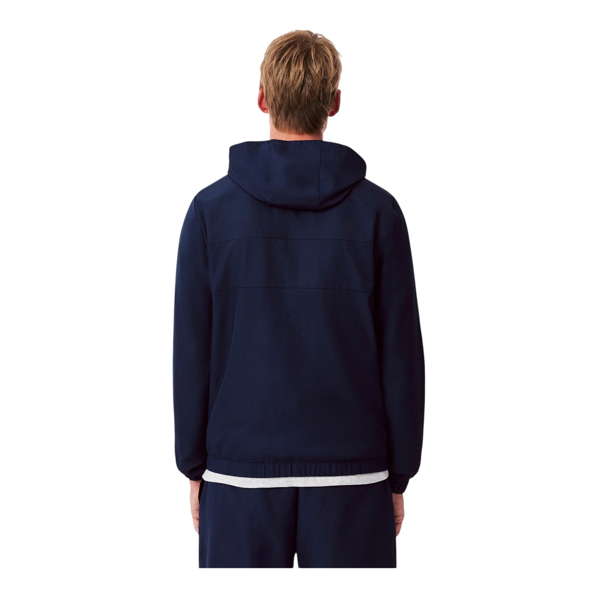 Tuta Monocolore In Taffetà Blu Relaxed Fit Lacoste