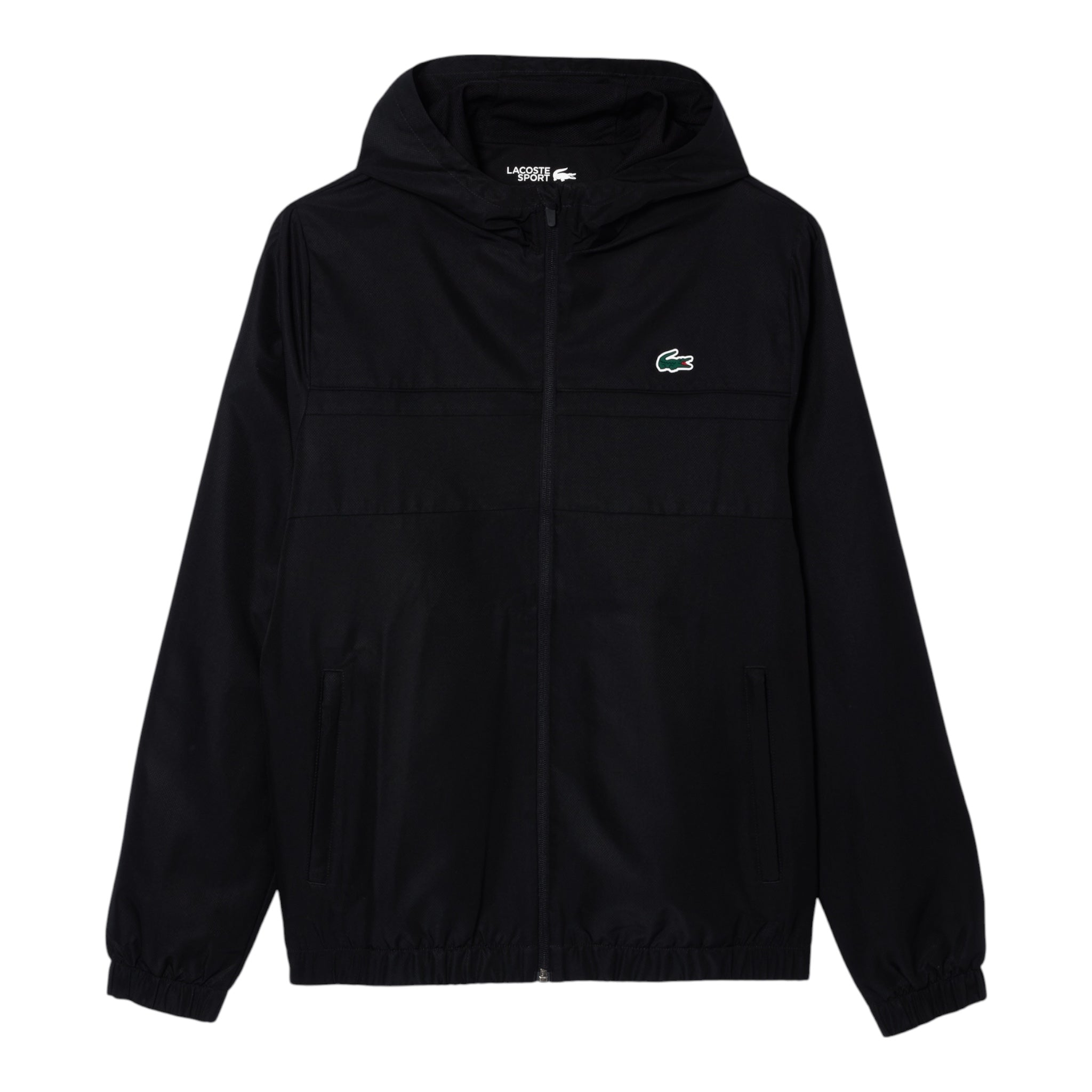 Tuta Monocolore In Taffetà Nera Relaxed Fit Lacoste