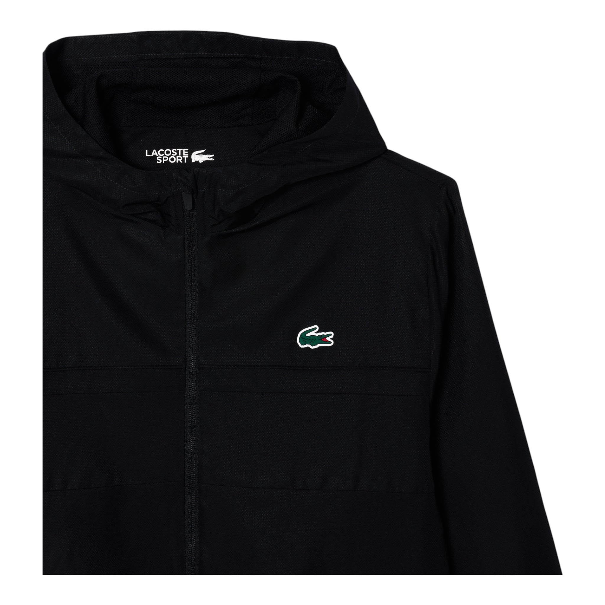 Tuta Monocolore In Taffetà Nera Relaxed Fit Lacoste