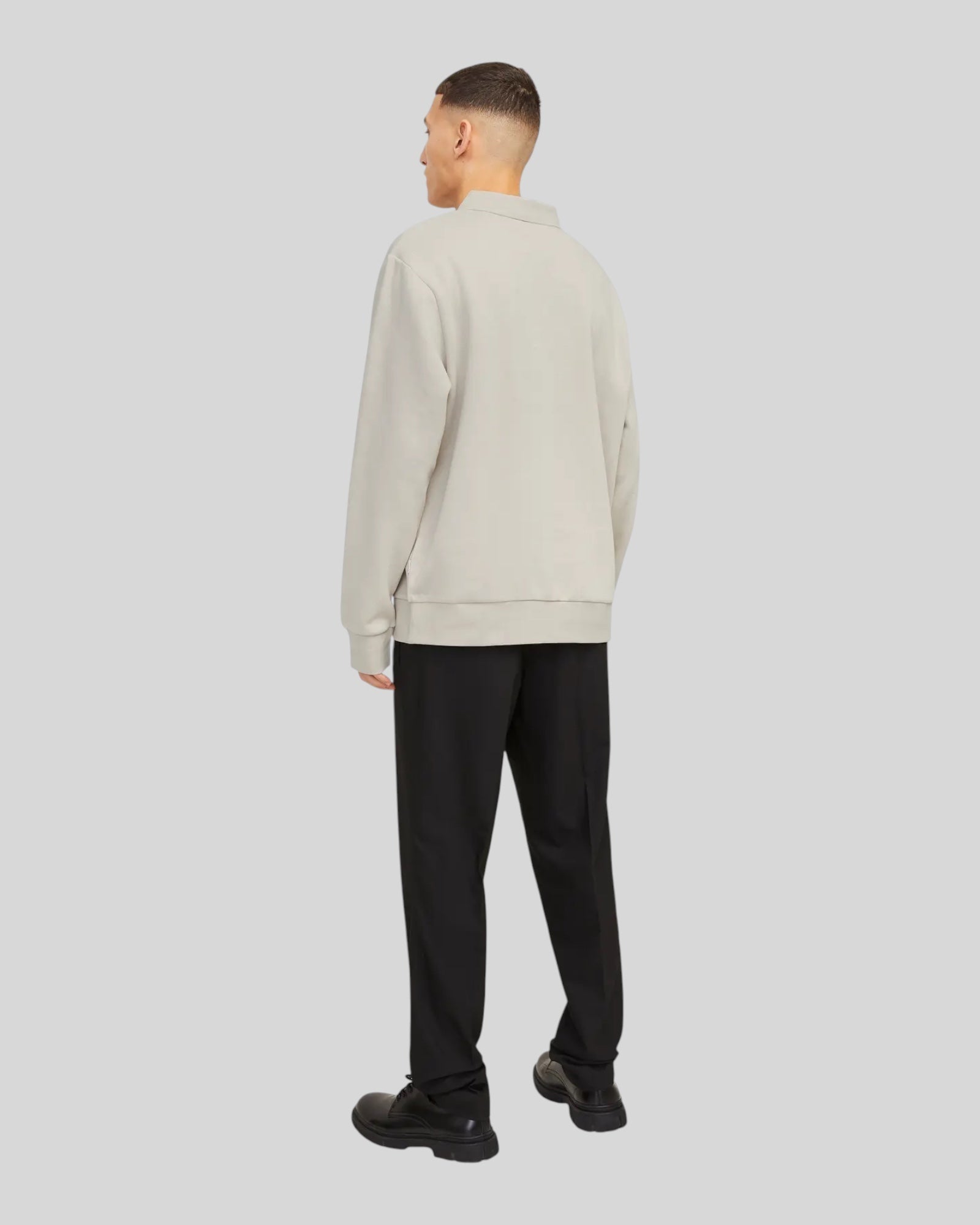 Felpa Con Colletto Jjebradley Sweat Polo Moonbeam 12278586 Jack & Jones