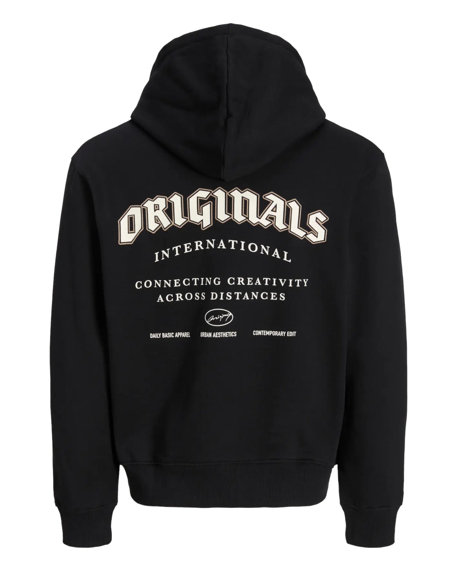 Felpa Con Cappuccio Jormeadows Sweat Hoodie Nero 12283868 Jack & Jones