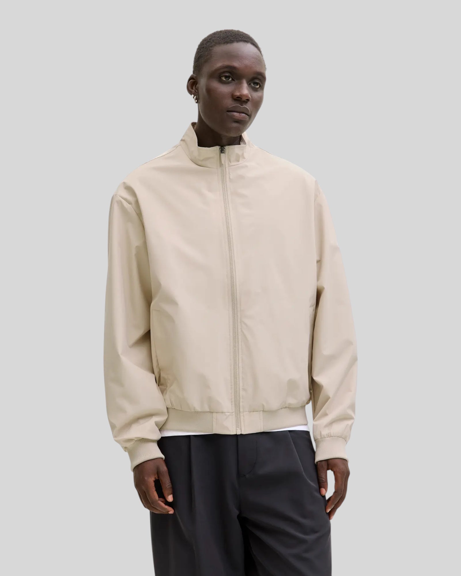 Giubbotto Jjecharger Stand Collar Bomber Essentials Moonbeam 12288895 Jack & Jones