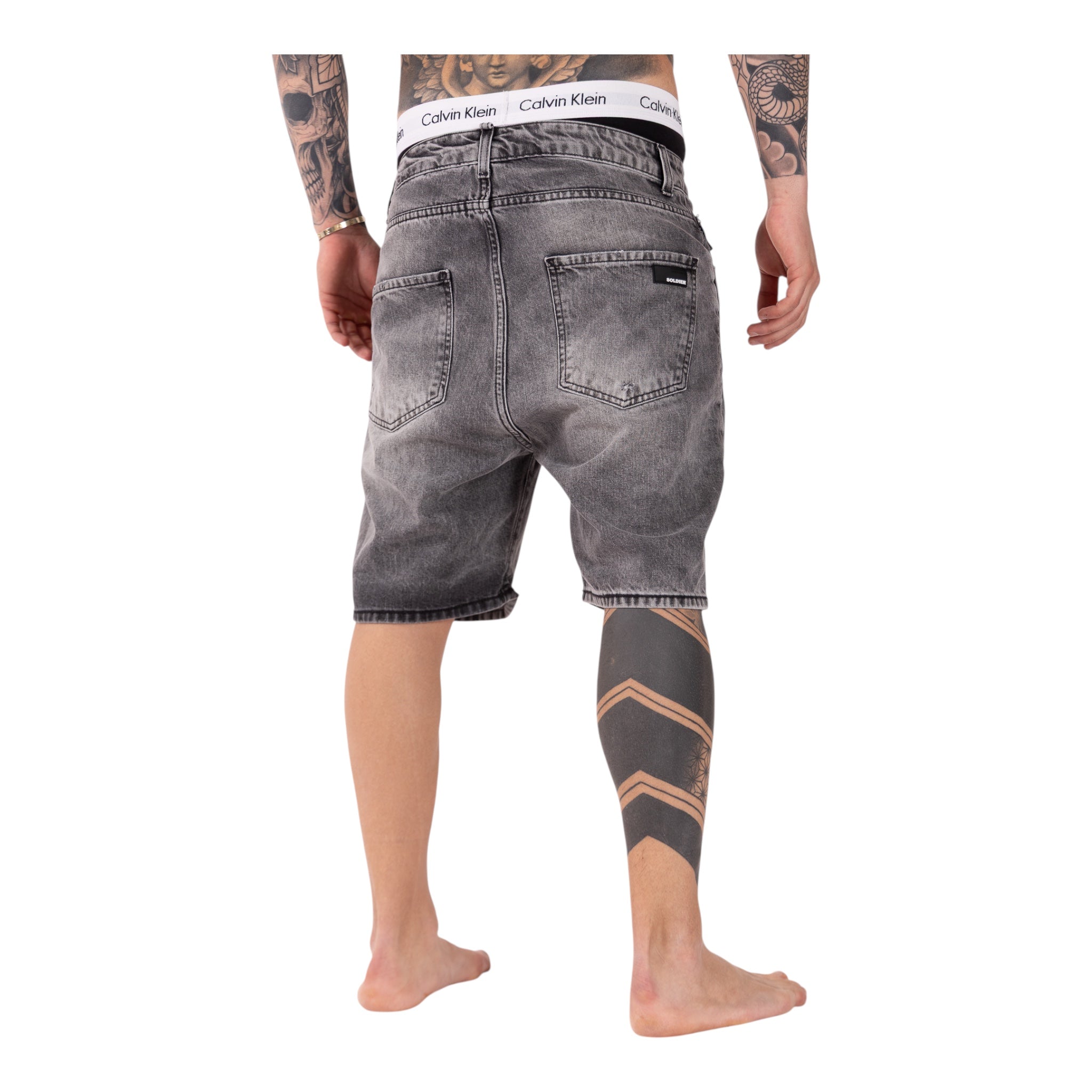 Short Denim Enzom 079N Grigio Soldier