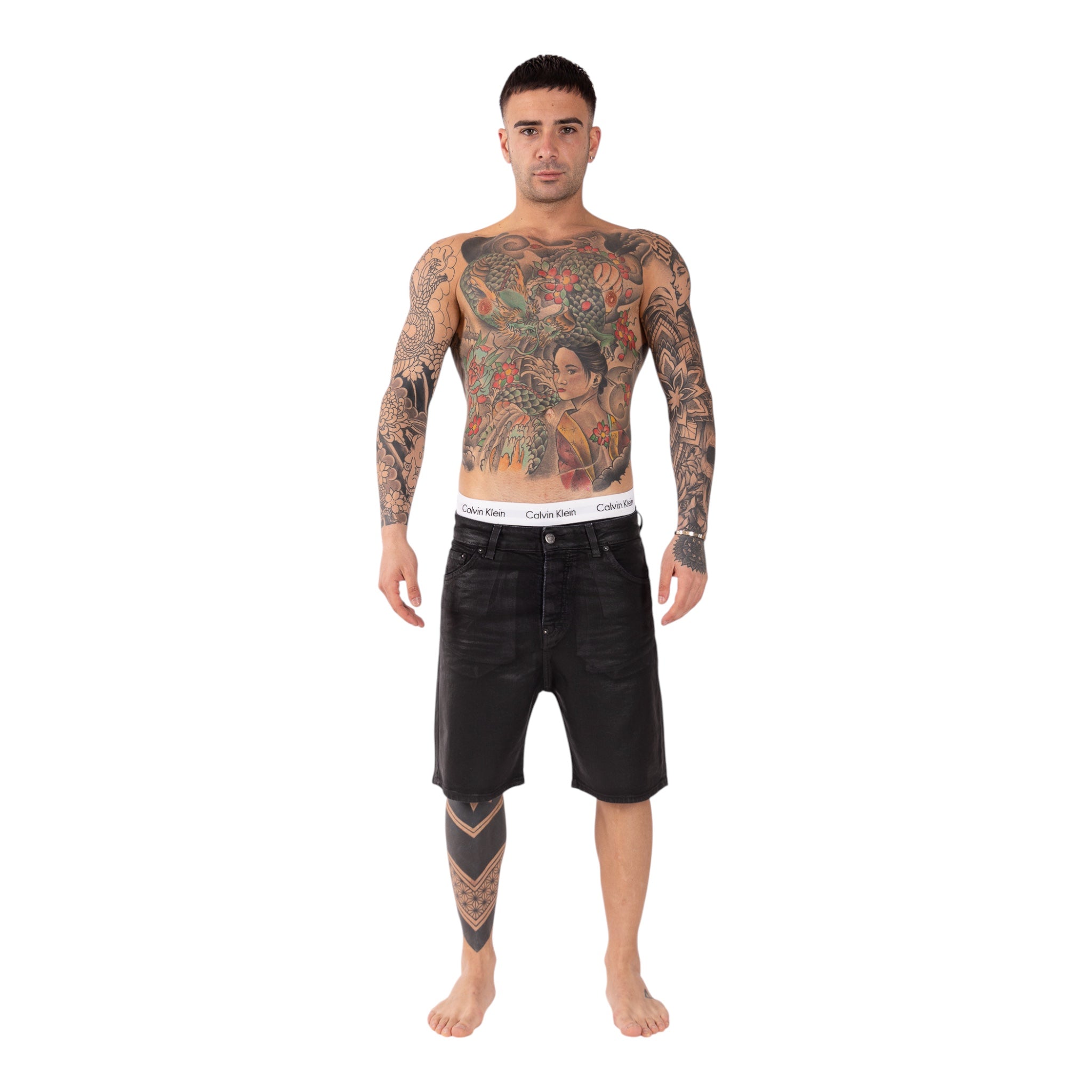 Short Denim Enzom 086N Nero Soldier