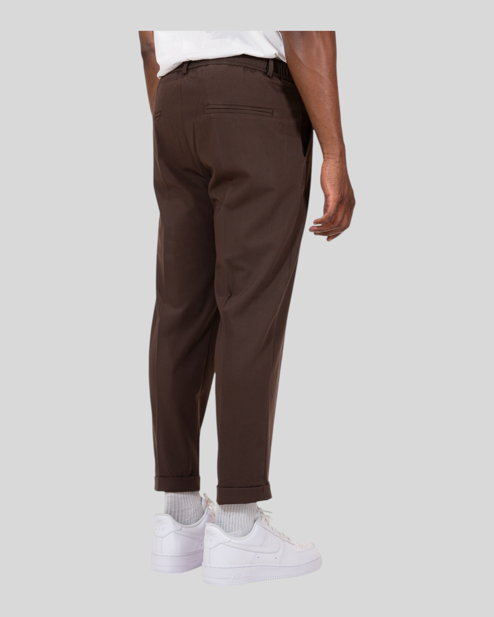 Pantalone Slim Fit Fresco Lana Marrone Soldier