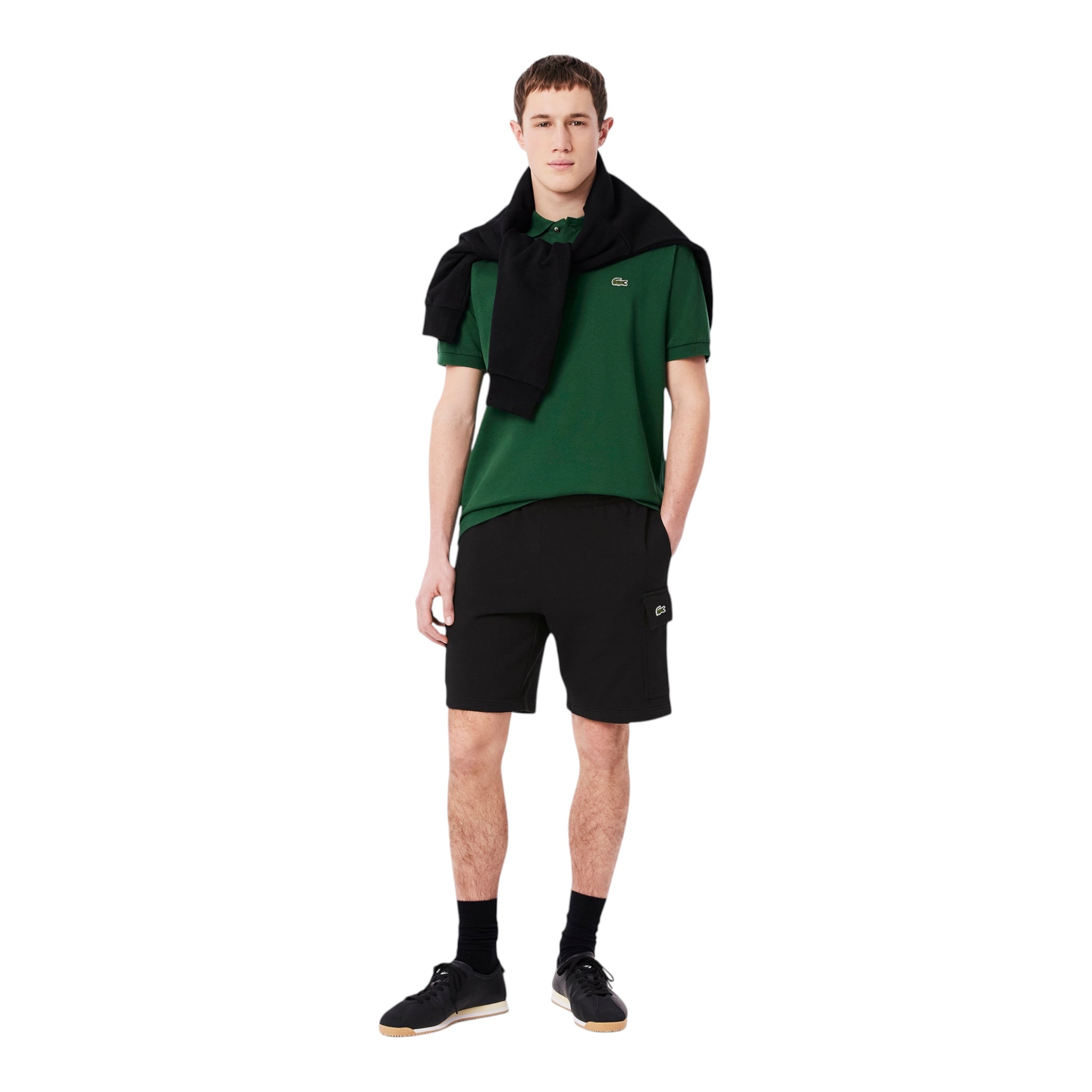 Shorts Cargo In Cotone Nero GH974300031 Lacoste