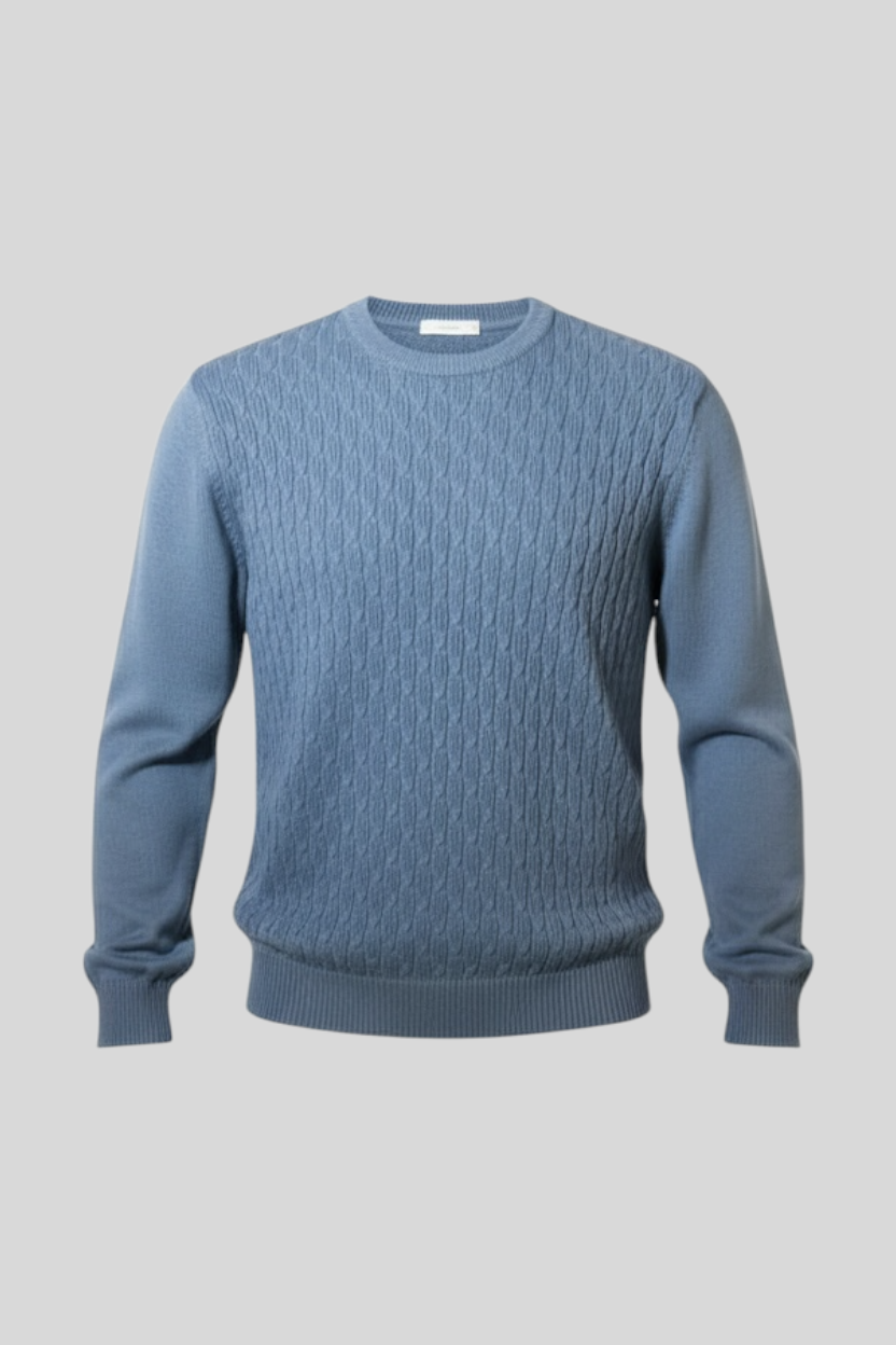 Maglione Girocollo Dettagliato MI3077SS Denim Seinse