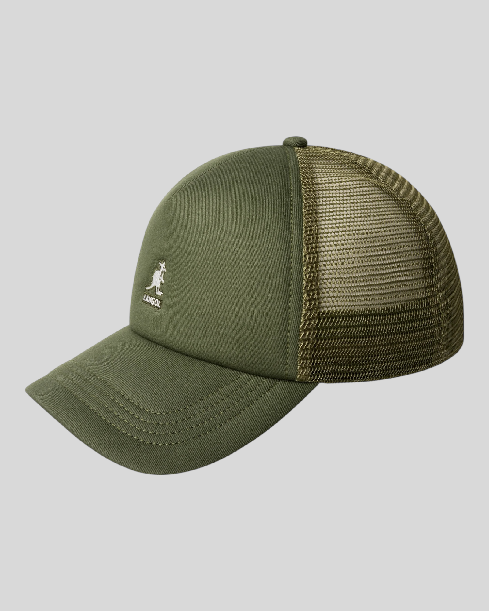Cappello Con Visiera Kangaroo Trucker Olive K5498 Kangol