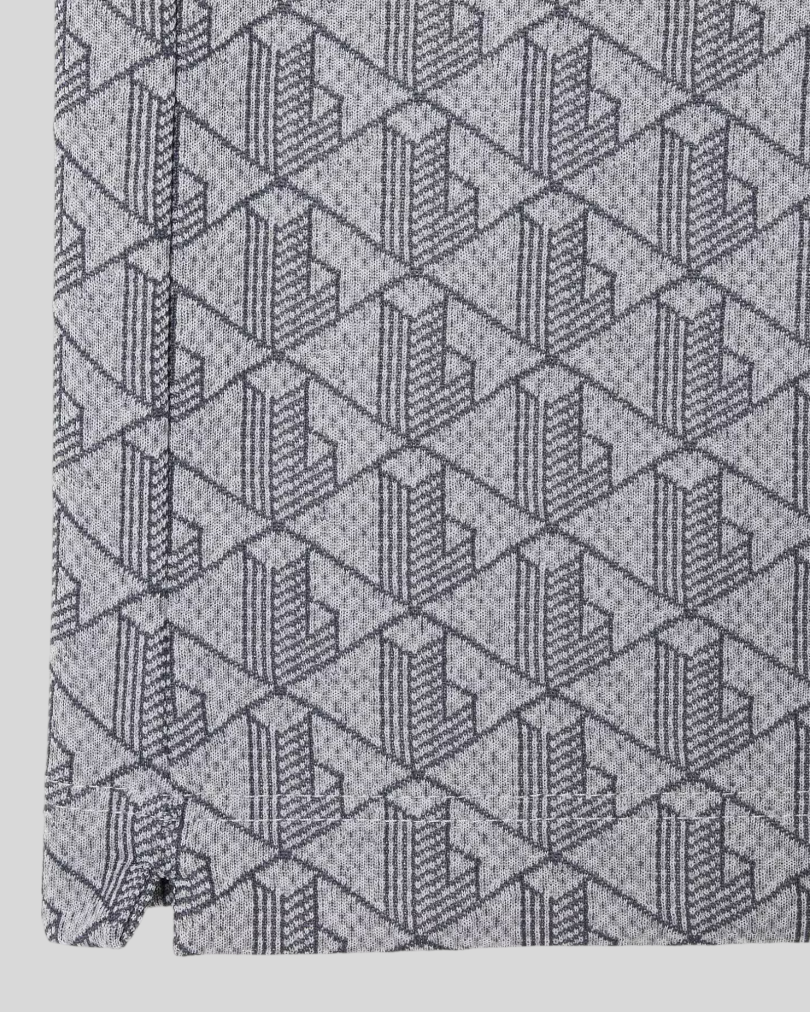 Polo In Jacquard Classic Fit Monogramma Grigio Chiaro DH1417 00 41I Lacoste