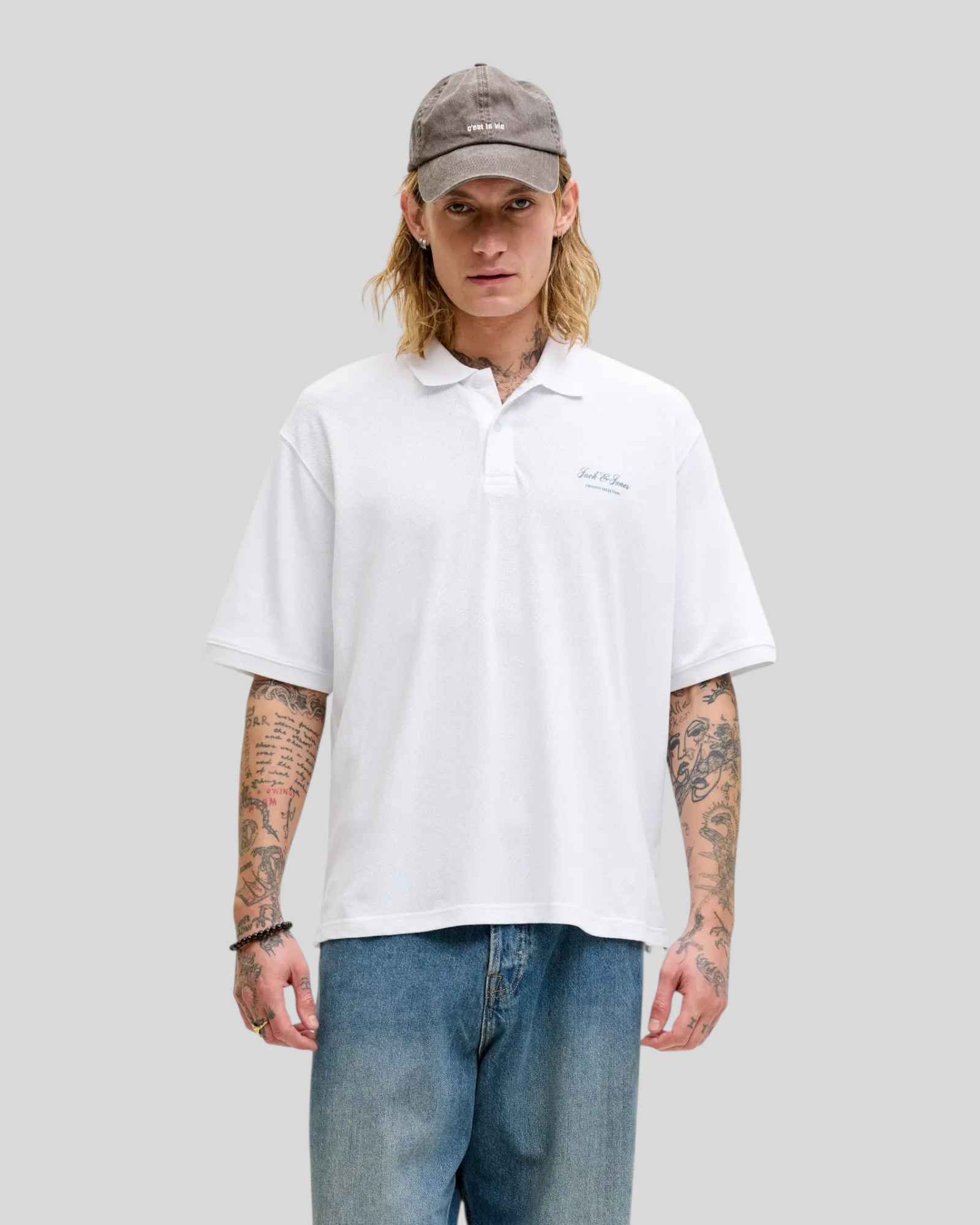 Polo Essentials Jjarchive Graphic Bianca 12288877 Jack & Jones