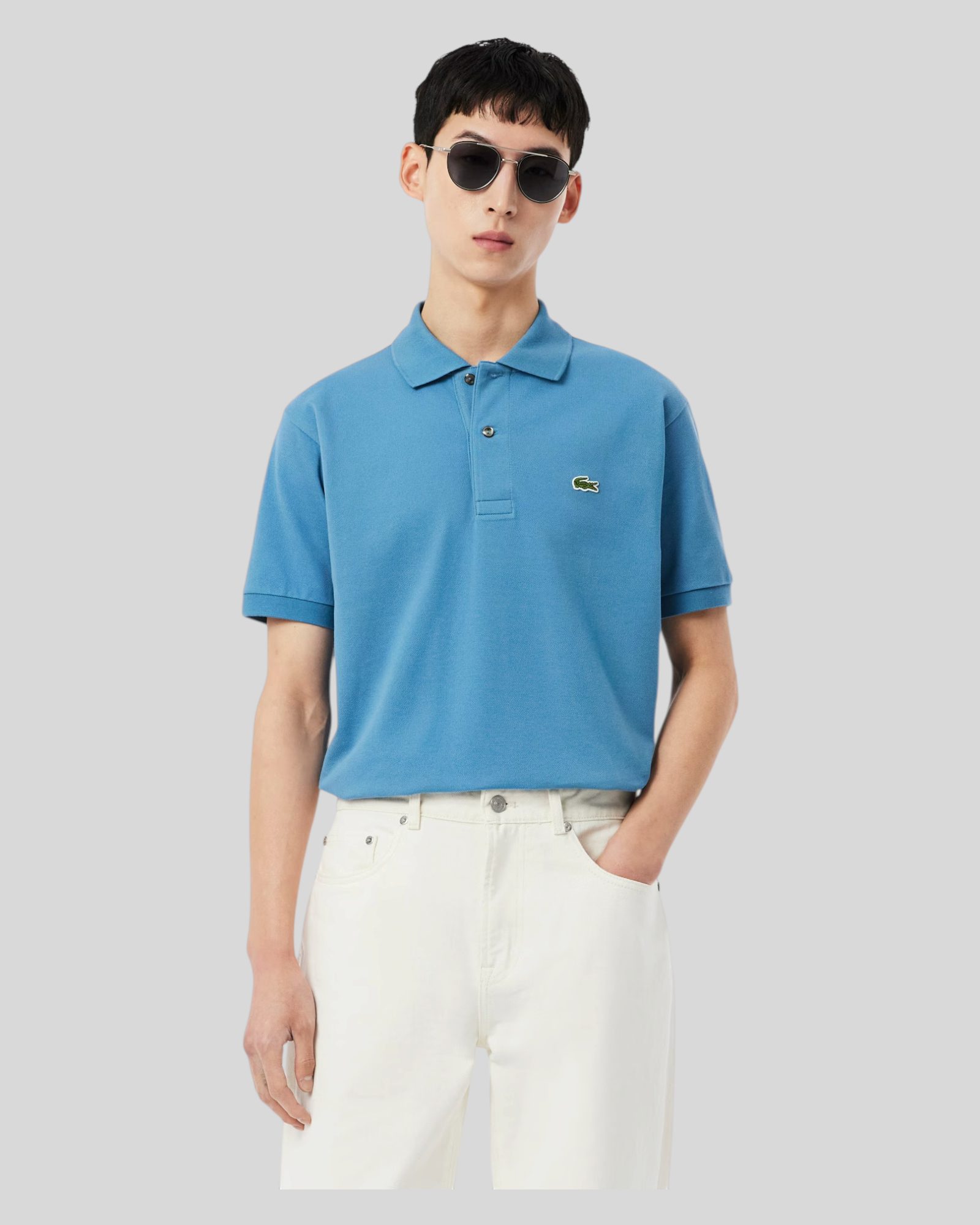 Polo Classic Fit In Piquet Bleu L1212-00-JBK Lacoste