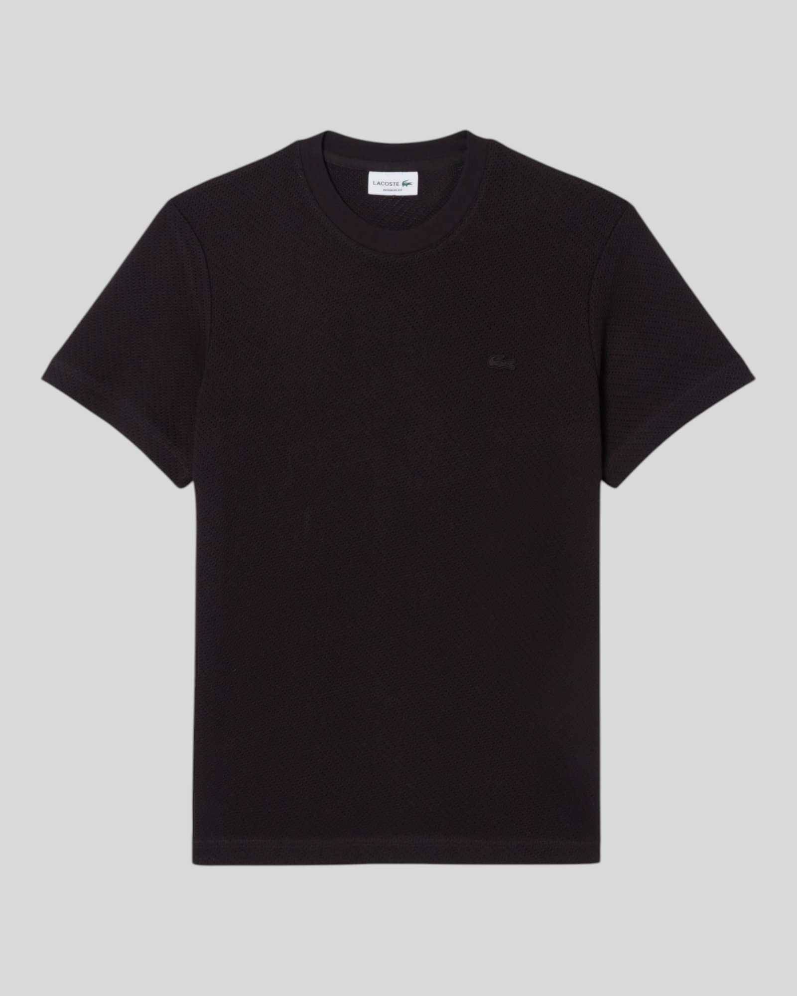 T-Shirt in Maglia Traforata Regular Fit Marrone TH2665-00-3LA Lacoste