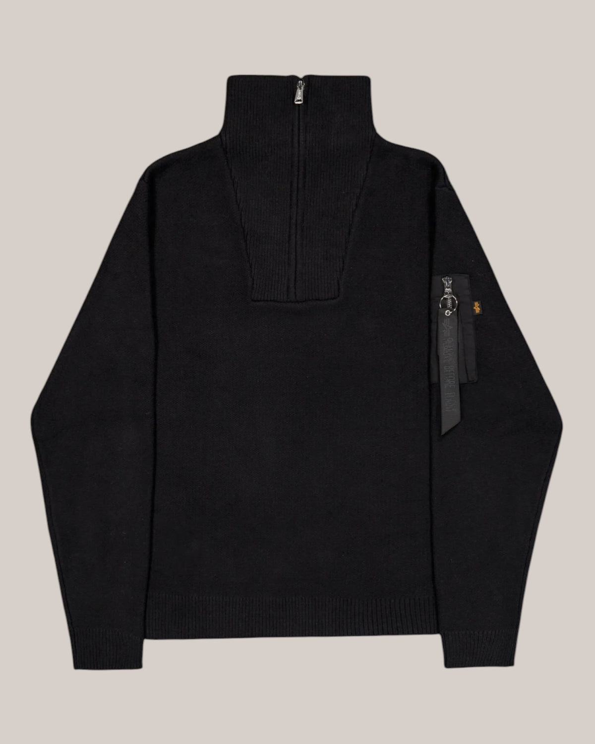 Maglione Uomo Nero Alpha Industries Knitted Troyer 268402/03