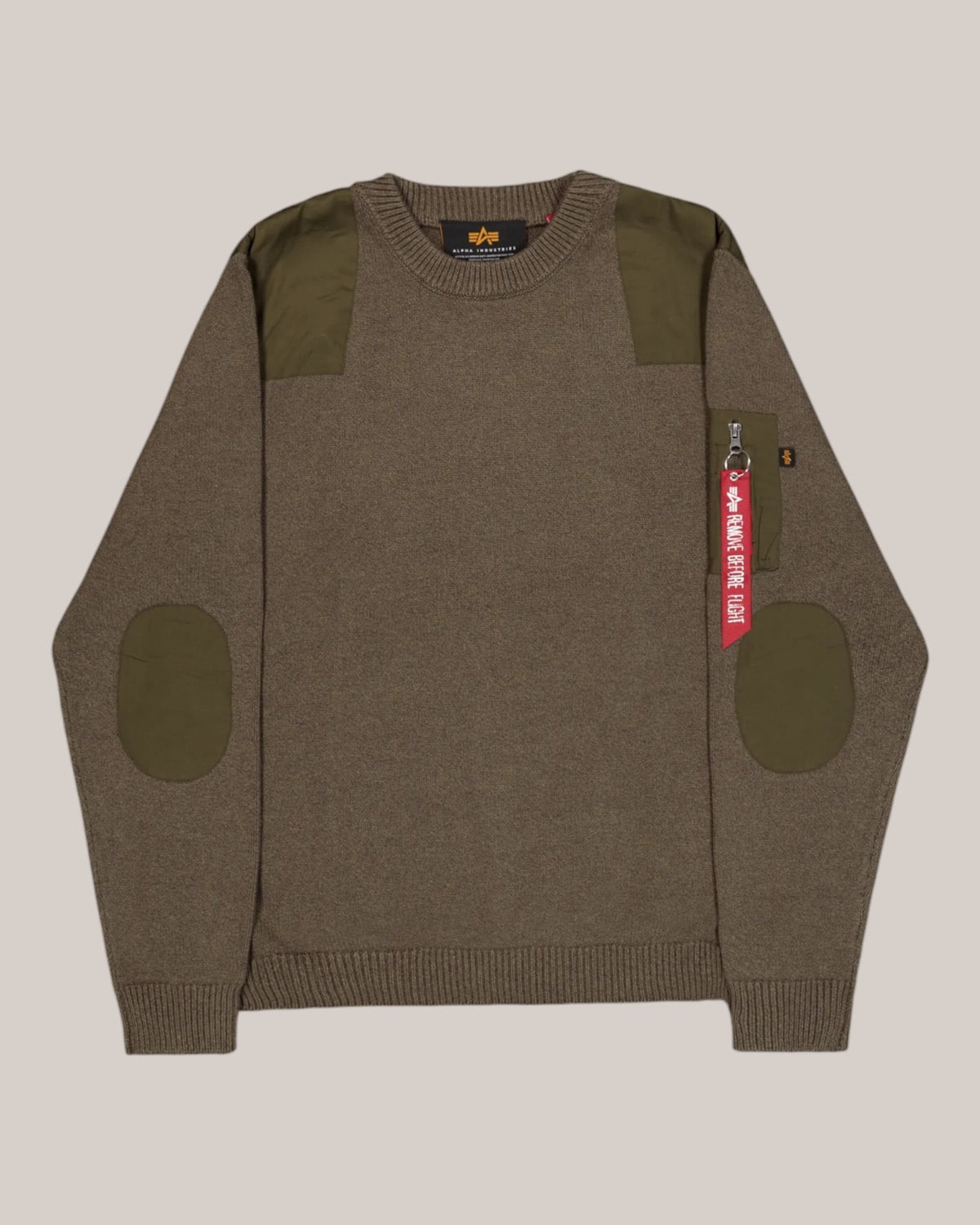 Maglione Uomo Mud Olive Knitted Utility Sweater 268401/443
