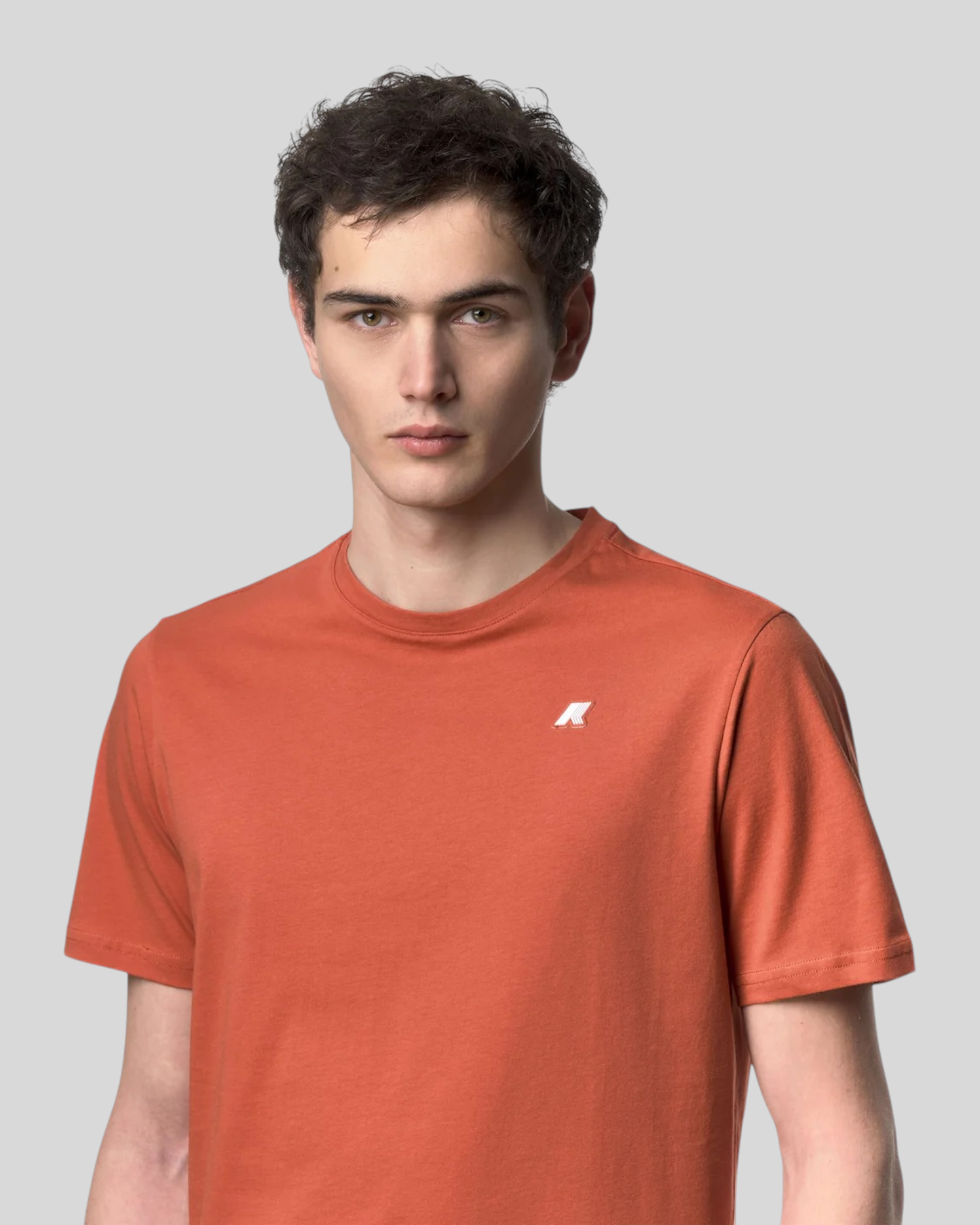 T-Shirt Odom Jersey Slim Tee Orange Brownish K7125UW 896 K-Way