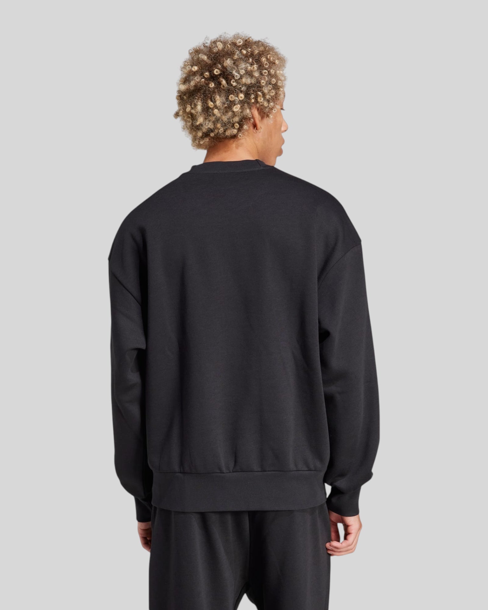 Felpa Girocollo Essentials Loose 3 Bars Nero JF3542 Adidas
