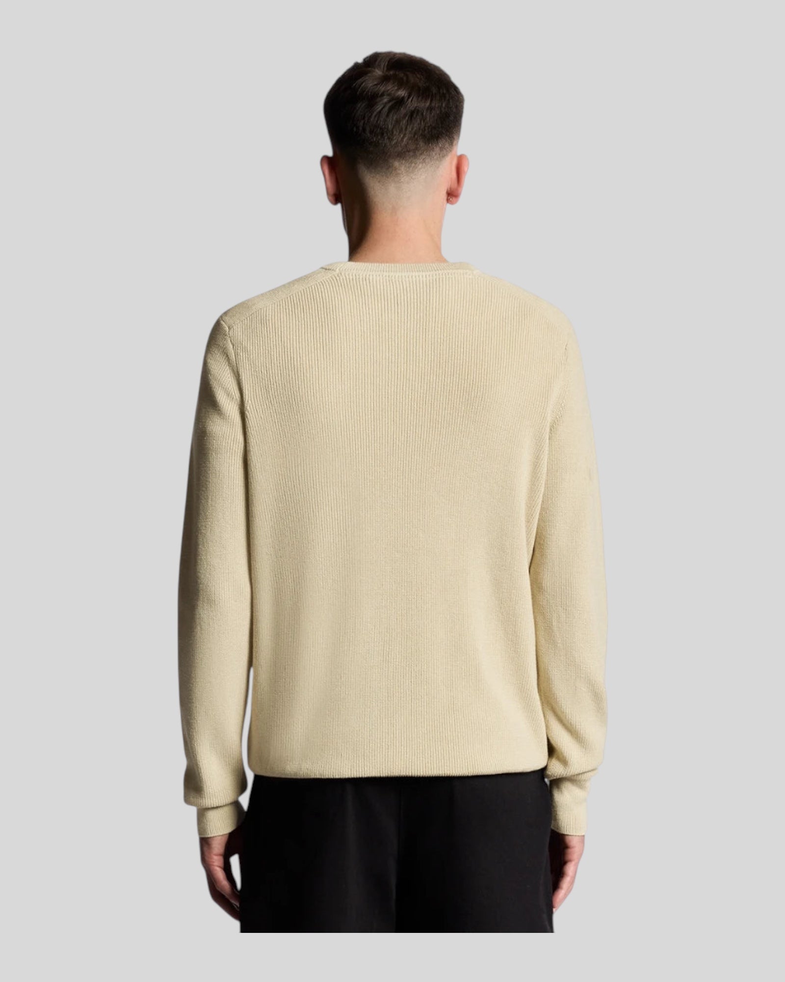 Maglione Girocollo Engineered Rib Crew Neck Grey Taupe KN2303V X865 Lyle & Scott