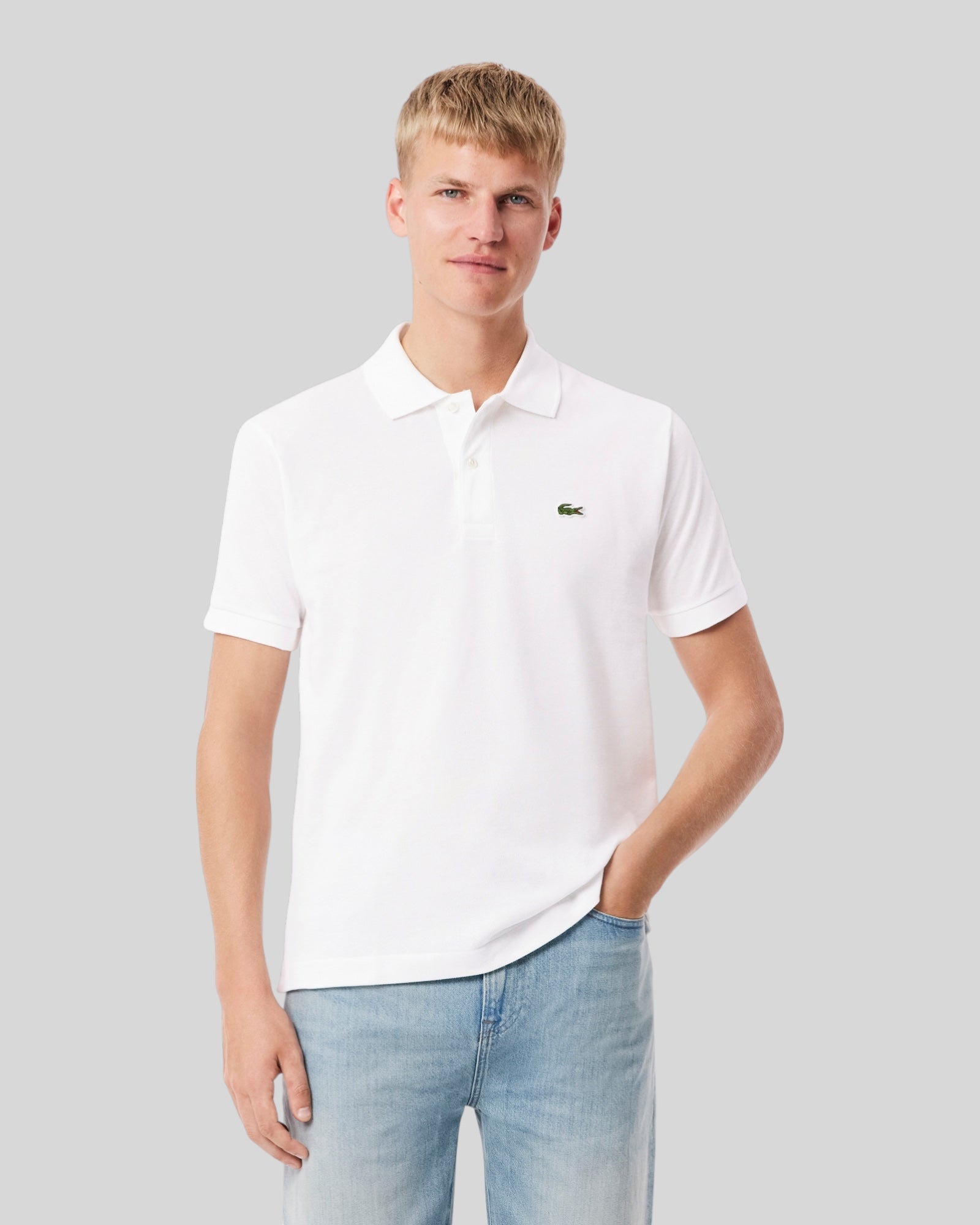 Polo Classic Fit In Piquet Bianca L1212-00-001 Lacoste