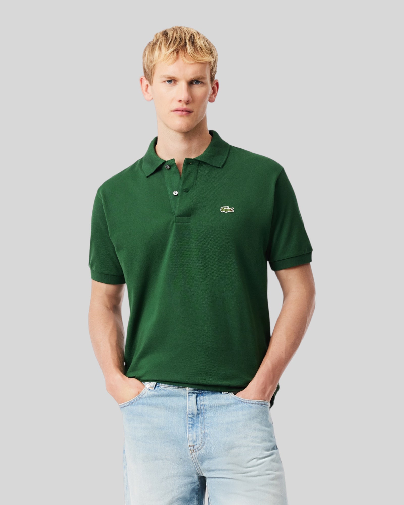 Polo Classic Fit In Piquet Verde L1212-00-132 Lacoste