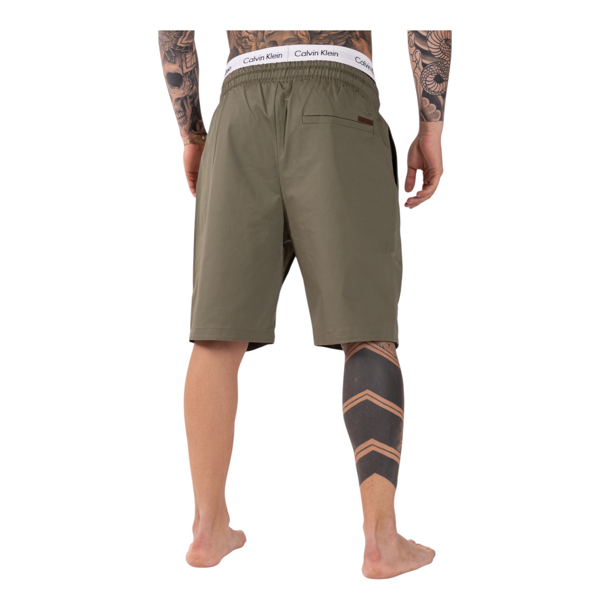 Short Con Elastico In Cotone Manu Verde Soldier
