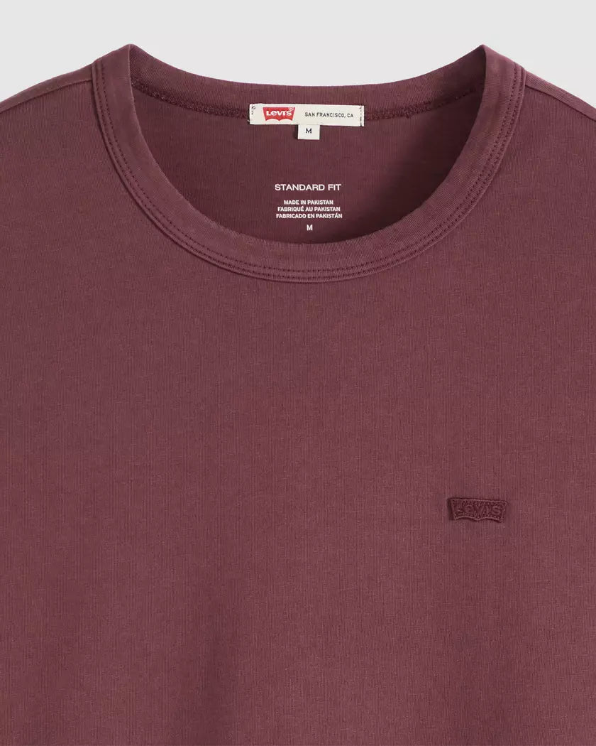 T-Shirt Levi's Original Tee Garment Dye Vineyard Wine Bordeaux 005GX0025