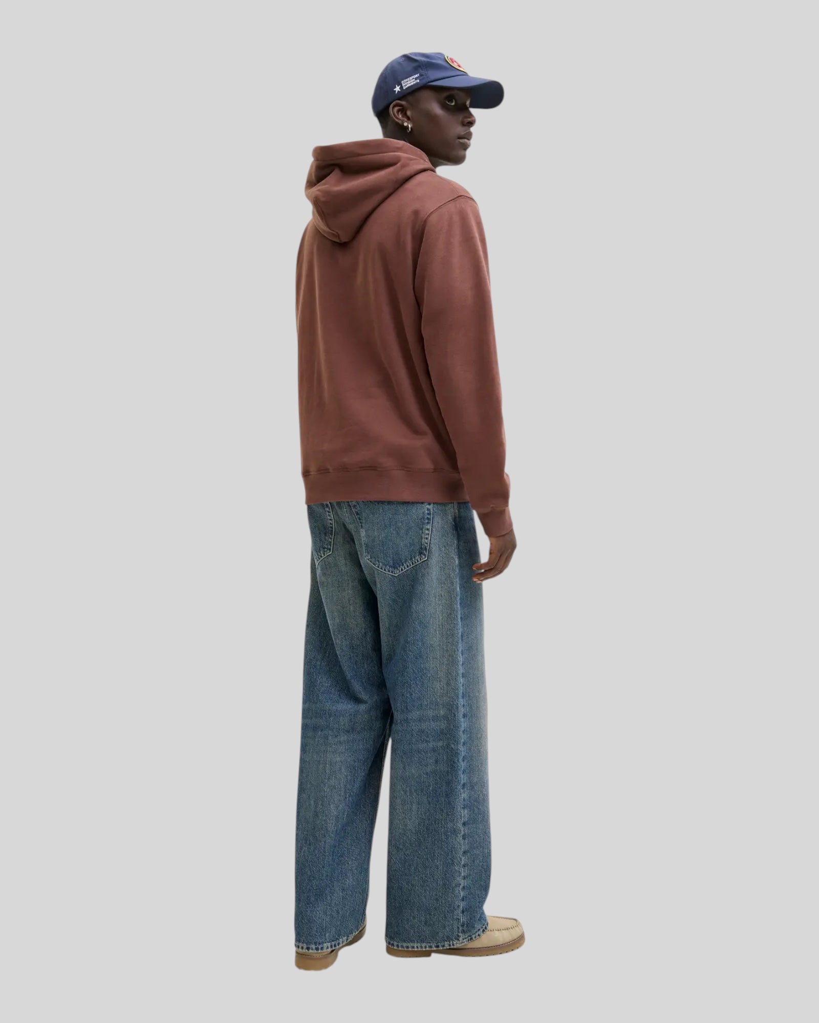 Felpa Con Cappuccio Jorbleecker Branding Sweat Hoodie Deep Mahogany 12285796 Jack 6 Jones