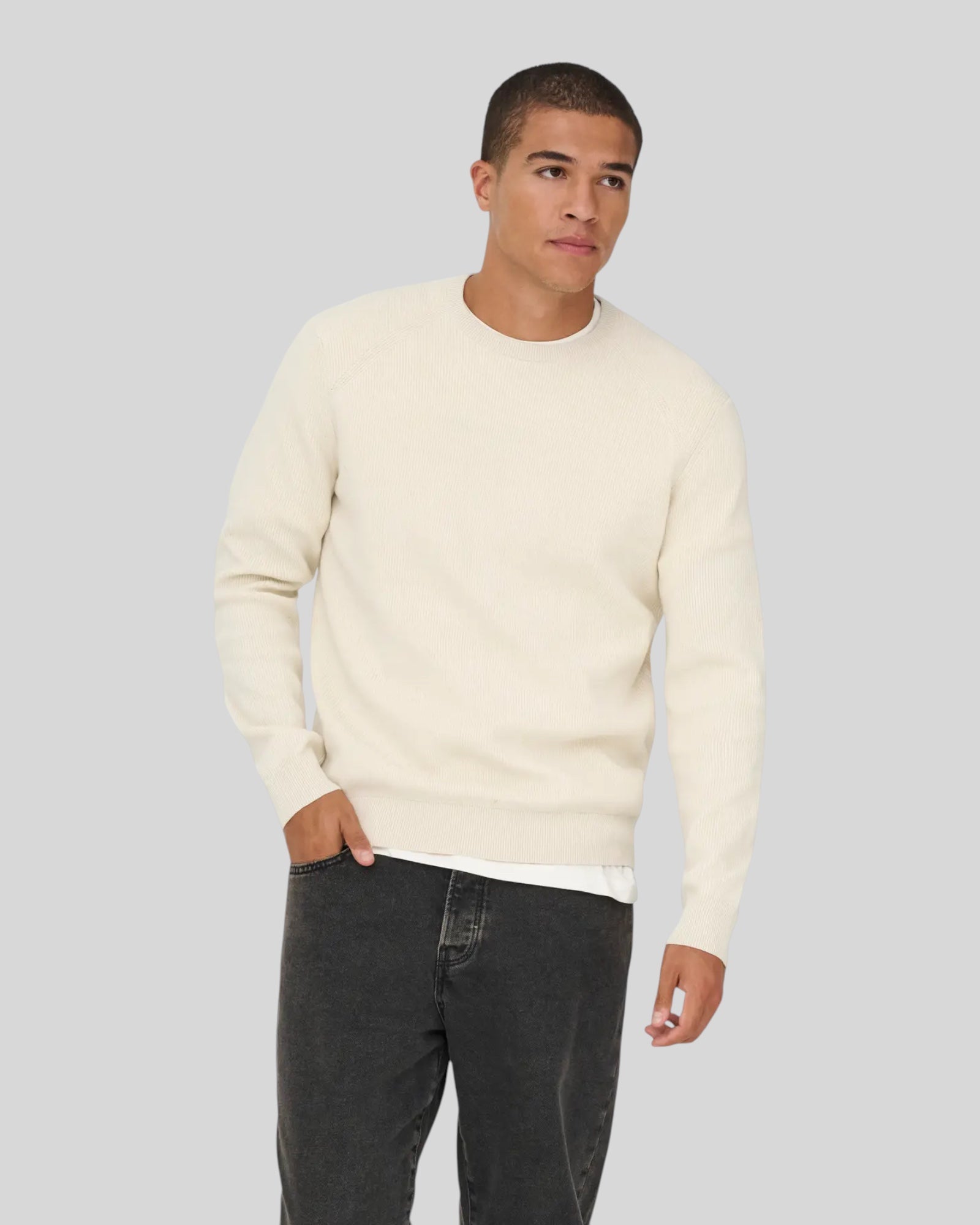 Maglione Girocollo Onsalfi Knit Ecru 22035795 Only & Sons