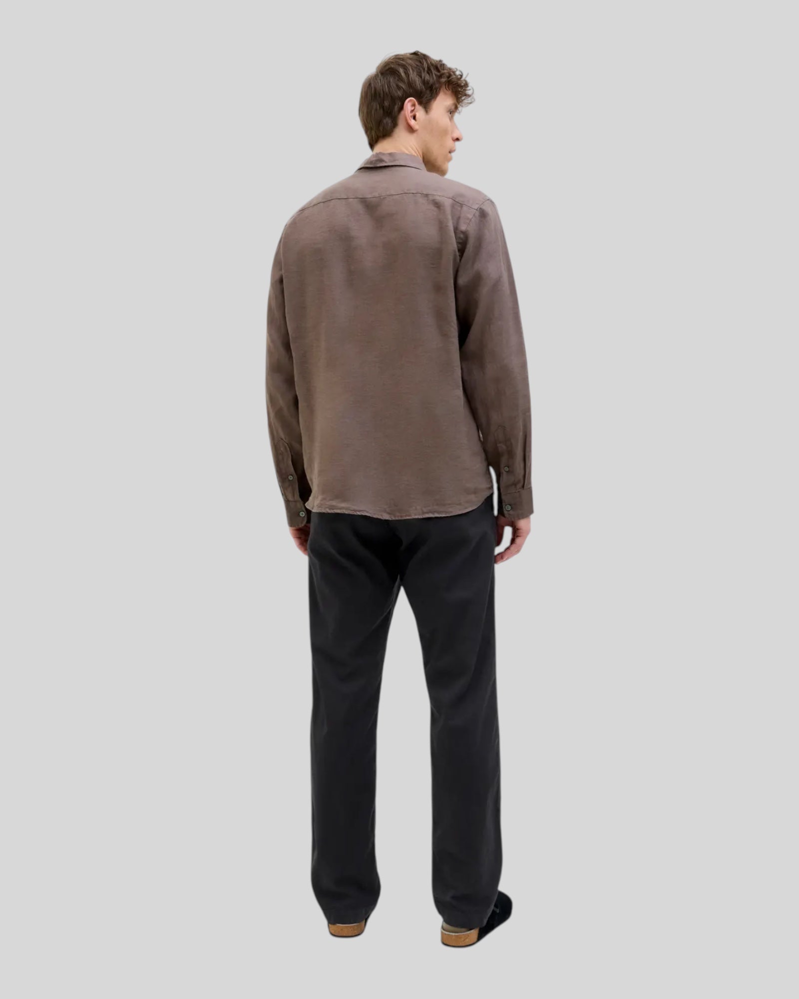 Pantaloni In Misto Lino Jpstkane Jogger Nero 12274977 Jack & Jones