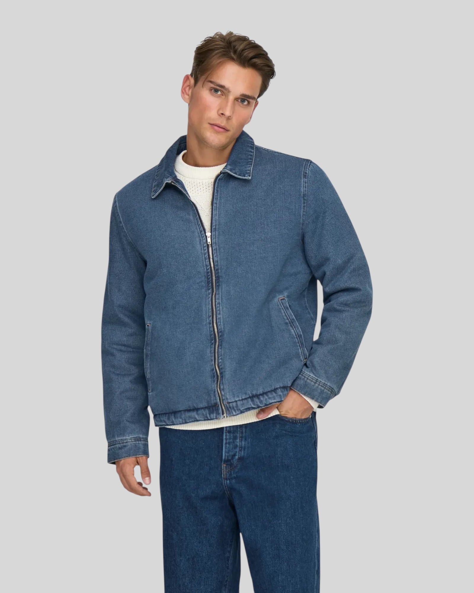 Giubbotto Onspadded Work Mb 5919 Denim Jacket Medium Blue 22035919 Only & Sons