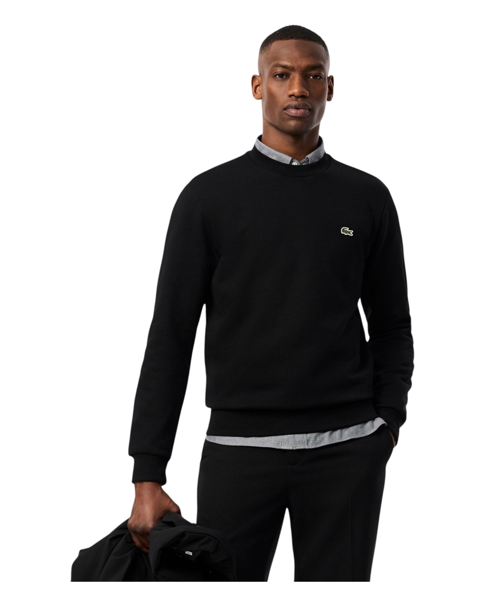 Lacoste Classic Fit Crewneck Sweatshirt Black SH9608-00-031
