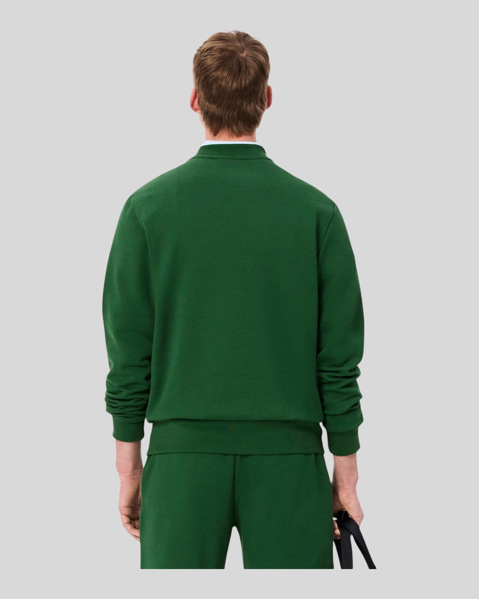 Felpa Girocollo Classic Fit Verde SH9608-00-132 Lacoste